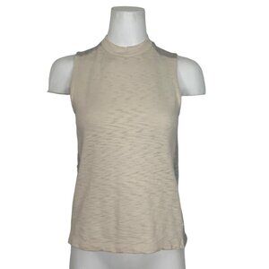 Madewell Mixtape Blend Tank Top XS Cream Gray Colorblock Sleeveless Summer